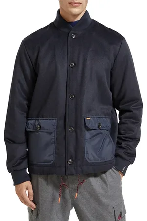 Scotch&Soda Reversible Bomber Jacket In Mixed Qualities Night