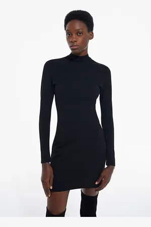 The Kooples Robe Fitee Detail Plumetis Dos Black
