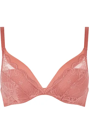 Chantelle Midnight Flowers - Plunge T-shirt Bra Peach Delight