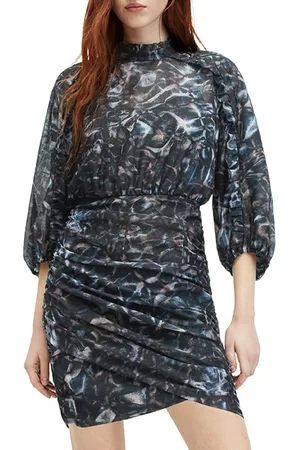 AllSaints Harlee Caladesi Dres Petrol Blue