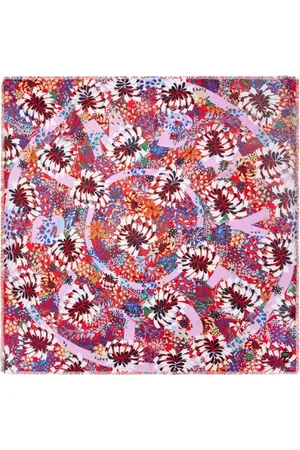 Bimba y Lola Red Floral Logo Shawl