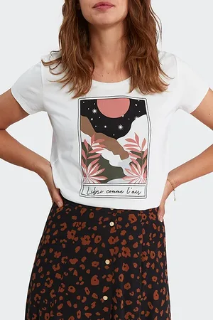 ICODE White Landscape Image T-shirt