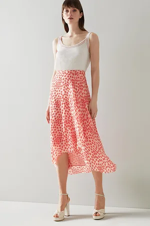 LK Bennett Krasner Midi Skirt Pink