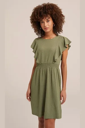 WE Fashion Dress Midi Olive Green