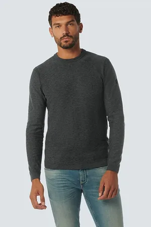No Excess Pullover Crewneck 2 Coloured Melange Dark Steel