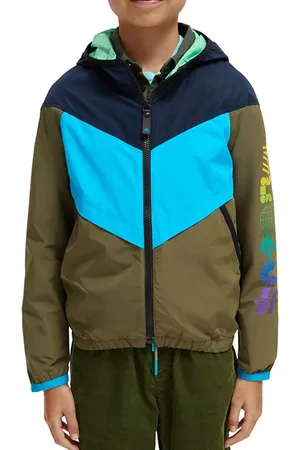 Scotch&Soda Colour Block Lightweight Jacket In Recycled Polyester Colour
