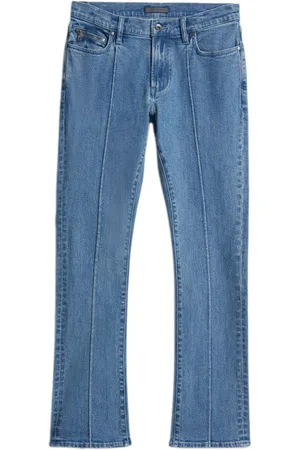 John Varvatos Slim Fit Boot Cut Jeans With Zip Ticket Dutch Blue