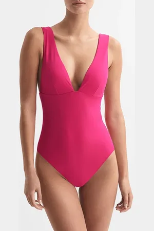 Reiss Luna-plunge One-piece Pink