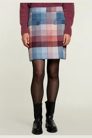 River Woods Multi Checked Short Skirt