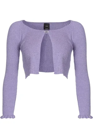 Pinko Bluma Cardigan Costina Lurex Purple Tulip