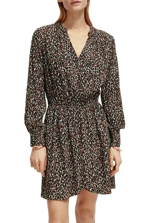 Scotch&Soda Elasticated Waist Mini Dress Creatures Of The Night Field Gr