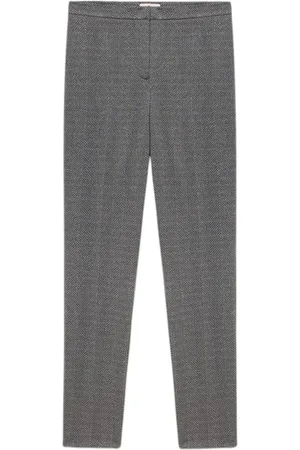 Oltre Lurex Chevron Fabric Skinny Trousers