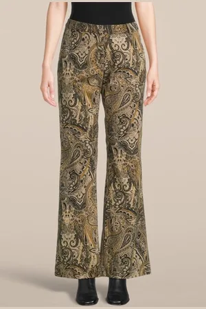 Summum Woman Flared Trousers Paisley Fantasy Prints