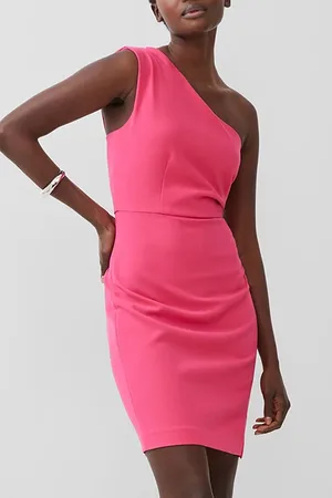 French Connection Whisper One Shoulder Dress Red