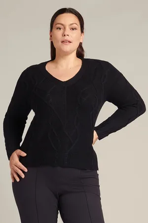 Elena Miro V-neck Cashmere Blend Sweater Blue