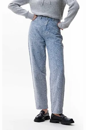 Catwalk Junkie Barrel Fit Jacquard Jeans Blue