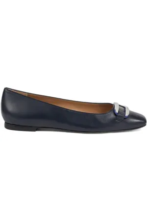 LK Bennett Fl Cayden Square Toe Trim Navy