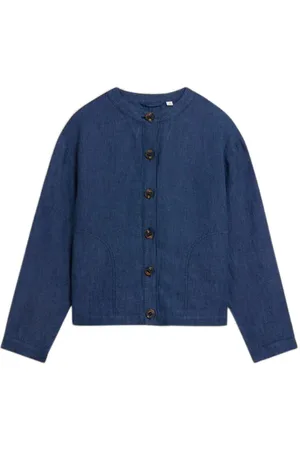 White Stuff Adele Linen Jacket Dark Navy