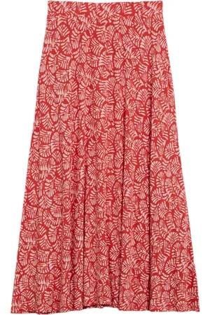 White Stuff Jada Eco Vero Maxi Skirt Red Printed