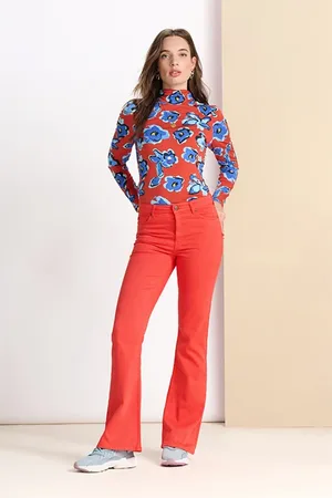 POM Amsterdam Jeans - Kate Flare Phoenix Red