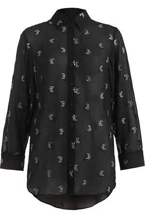 AllSaints Marianna Snake Shirt Black