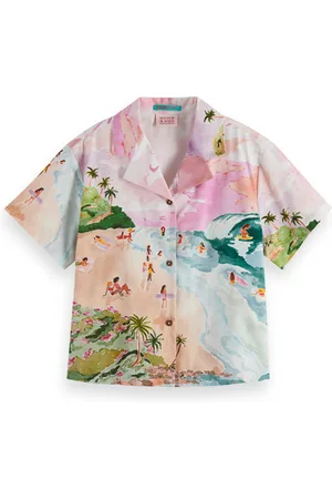 Scotch&Soda Short-sleeved Printed Beach Shirt Beach Life