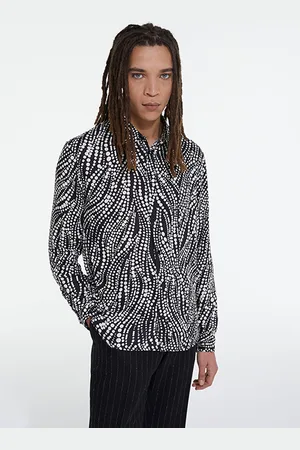 The Kooples Printed Shirt Black White