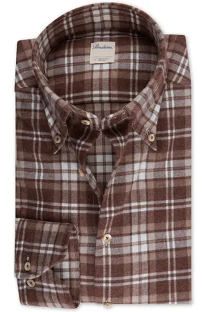 Stenströms Fitted Body/26, Rc Cuff Brown Check