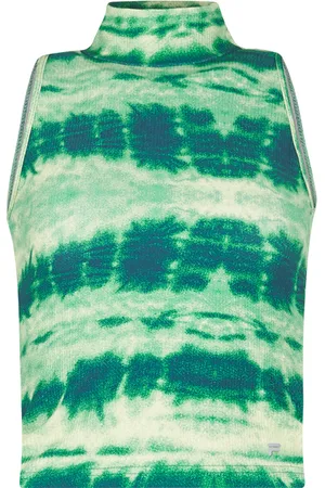 Fila Chaumont Sleevless, Cropped Top Green Batic Aop