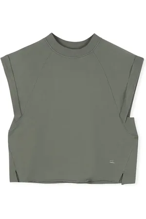 10 days Cropped Shortsleeve Sweater Grey Green