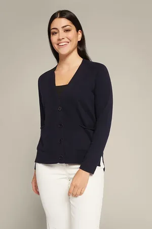 Elena Miro Woollen Cardigan With Pockets Blue