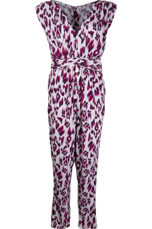 Scotch&Soda Jumpsuit With Knotted Belt Brushed Ikat Cherry Pie