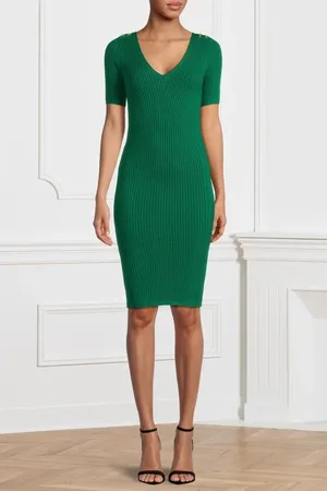 Guess GUESS Alicev Neck Swea Castleton Mini Dress Green