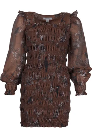 AllSaints Pria Viola Dress Conker Brown