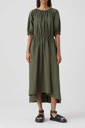 Closed Backless Dress Pine Green