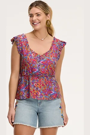 Shiwi Elle Blouse Sicilian Flower Purple Sicilian Flower