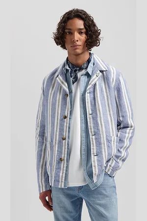 Dstrezzed Ds_harlan Railway Jacket Blue Chambray Blue Chambray