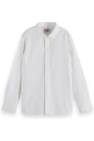 Scotch&Soda Structured Slim Fit Shirt In Organic Cotton White