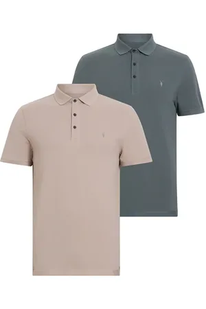 AllSaints Reform Ss Polo 2 Pac Ashy Blue/taupe