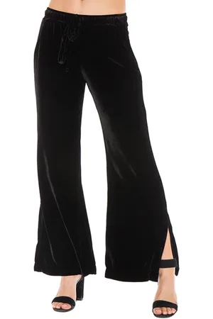 Bella Dahl Side Slit Wide Leg Pant Black