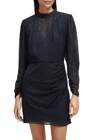 Scotch&Soda Mock Neck Mini Dress With Open Back Detail Night