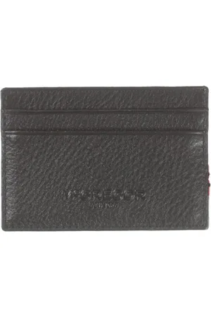 McGregor Monogrammed Leather Credit Card Holder Black