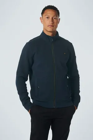No Excess Sweater Full Zipper Double Layer Jacquard Stretch Night
