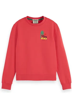 Scotch&Soda Regular Fit Left Chest Artwork Sweatshirt Fiery Rose