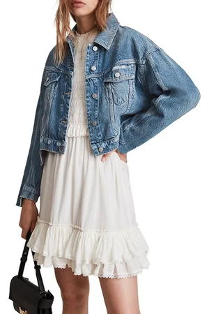 AllSaints Beth Patch Jacket Washed Indigo