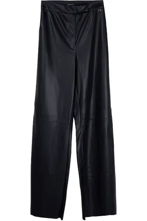 Guess GUESS Vixen Wide Leg Pant Jet Black Leather