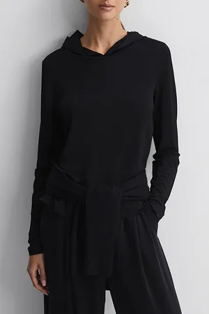 Reiss Emilia-drape Pajamas Black