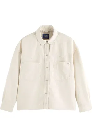 Scotch&Soda Washed Ecru Denim Oversized Western Shirt Washed Ecru