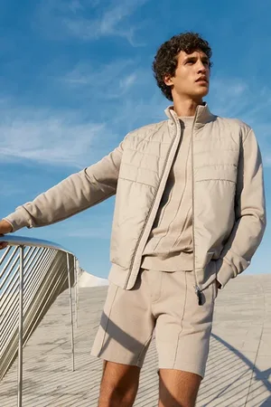 Wahts Griffin | Quilted Sweat Jacket Slate Beige