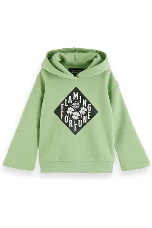 Scotch&Soda Girls Artwork Hoodie Cactus Green